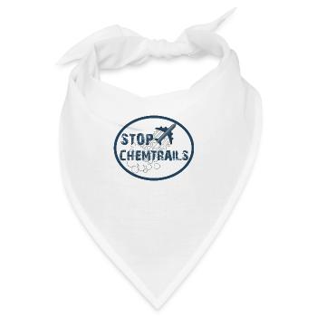 STOP CHEMTRAILS - Bandana - Weiß - Vorne