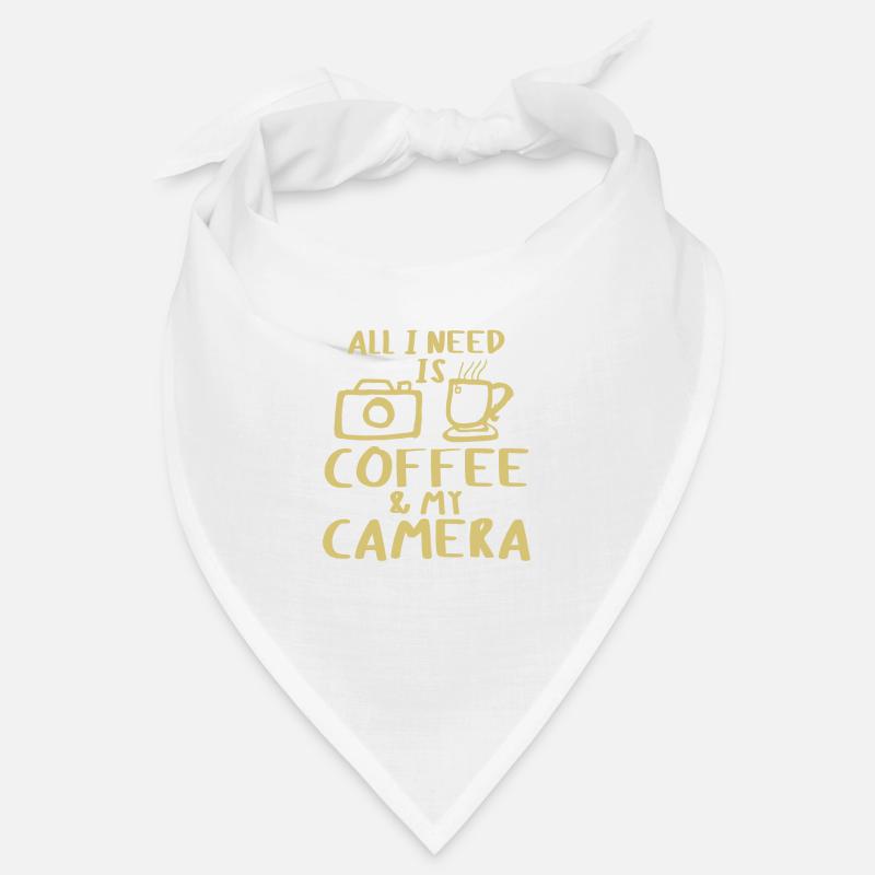 All I need is coffee - Bandana - white
