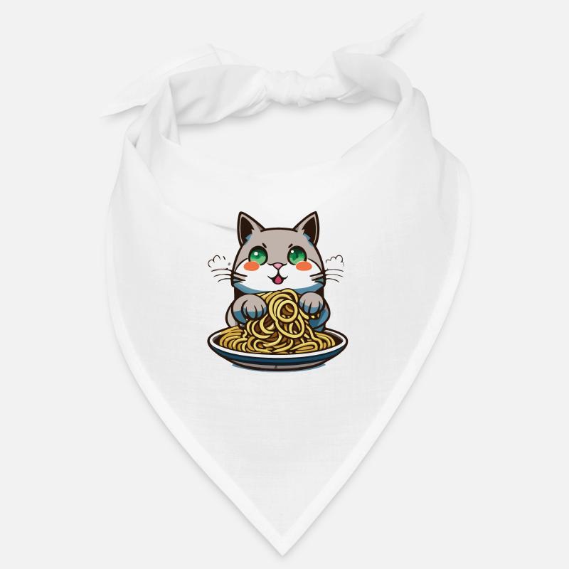 katze nudel - Bandana - Weiß