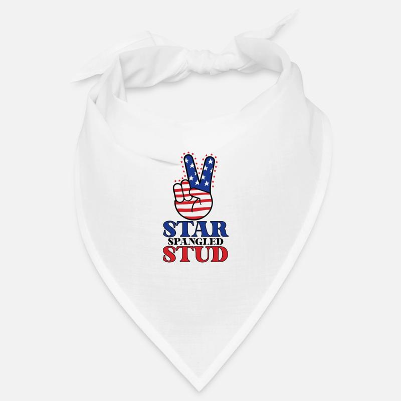 Star Spangled Stud Friedenszeichen USA Flagge Bandana