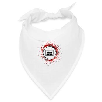 Kassette Symbol - Bandana - Weiß - Vorne