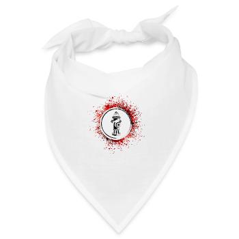 Hydrant Icon Feuerwehr - Bandana - Weiß - Vorne