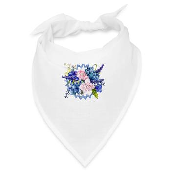 Blumen - Bandana - Weiß - Vorne