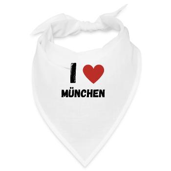 I Love München - Bandana - Weiß - Vorne