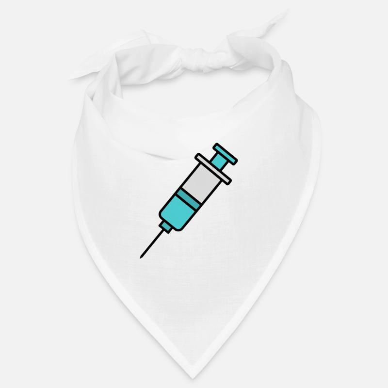 Seringue | Déclaration pro vaccination et science - Bandana - blanc