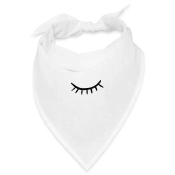 Wimpern Minimal – Closed Eye Sketch - Bandana - Weiß - Vorne