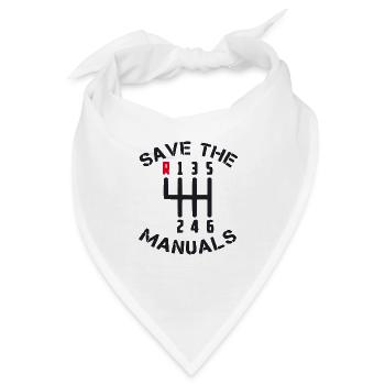 Save The Manuals Car Tuning Race Turbo Boost - Bandana - Weiß - Vorne