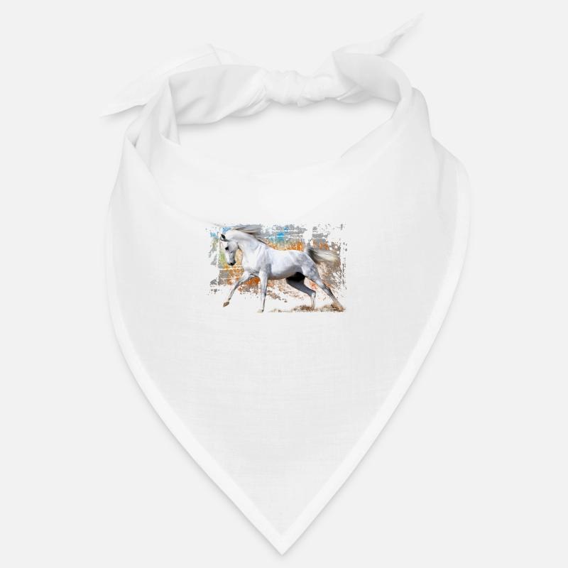 pferd - Bandana - Weiß