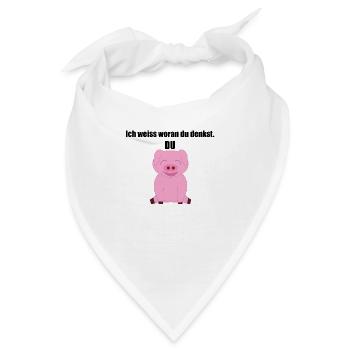 Du Schwein - Bandana - Weiß - Vorne
