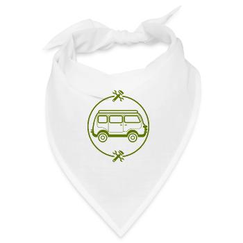 Auto - Bus - Oldtimer - Nostalgisch - Bandana - Weiß - Vorne