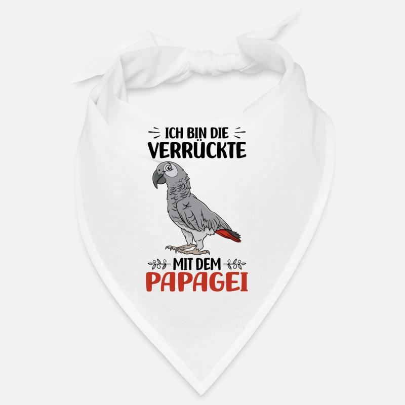 Papagei - Bandana - Weiß