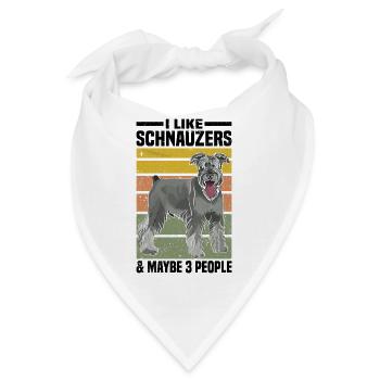 Schnauzer Hunderasse - Bandana - Weiß - Vorne