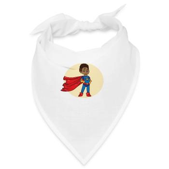 Superheld afro afroamerikanisch - Bandana - Weiß - Vorne