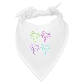 Mehrfarbige Palmen Innenarchitekt Geschenk - Bandana - Weiß - Vorne
