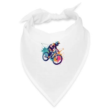 Mountainbikedesign - Bandana - Weiß - Vorne