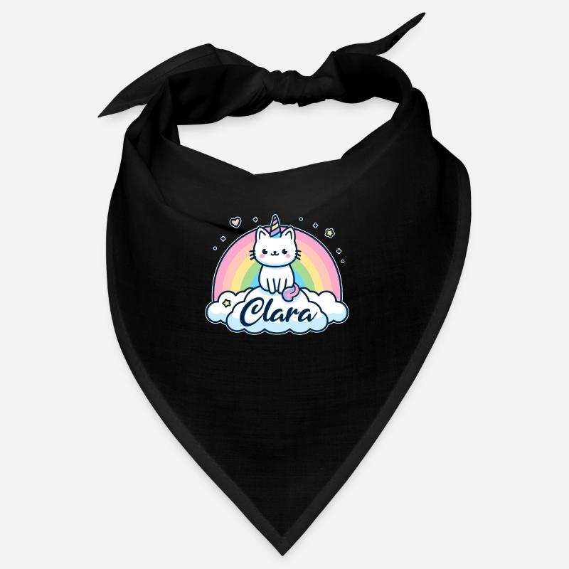 Clara Nom Prénom Licorne Chat Bandana