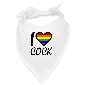 I love - Bandana - Weiß - Vorne