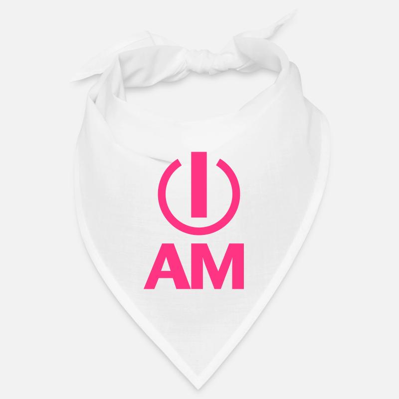 I AM Kapuzenpullover – I AM T-Shirt - Bandana - Weiß