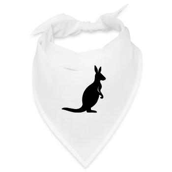 Känguru - Bandana - Weiß - Vorne