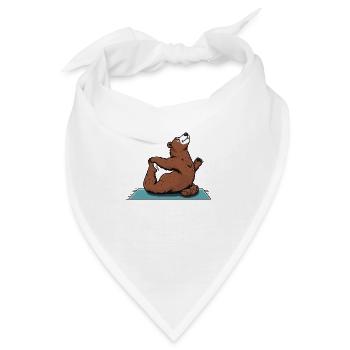 Yoga Bär - Bandana - Weiß - Vorne