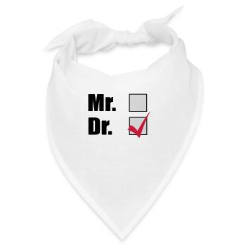 Doktortitel - Bandana - Weiß - Vorne