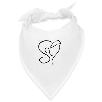 Windhund - Bandana - Weiß - Vorne