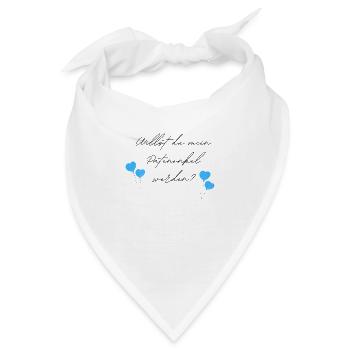 Willst du mein Patenonkel werden? - Bandana - Weiß - Vorne