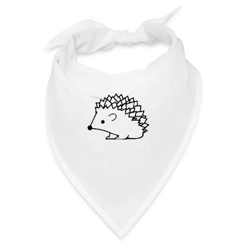 Igel Wald Stachelig Tier - Bandana - Weiß - Vorne