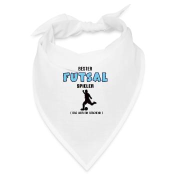 Futsal Spieler Bester Futsalspieler Geburtstag Geb - Bandana - Weiß - Vorne