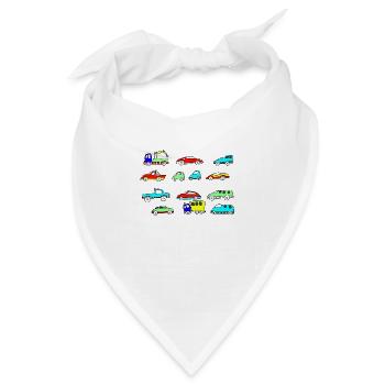Auto Autos - Bandana - Weiß - Vorne