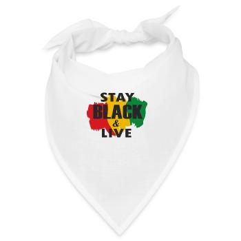 Juneteenth Day 1865, Stay Black And Live - Bandana - Weiß - Vorne