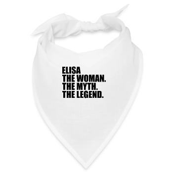 Woman Mythos Legende Name Elisa - Bandana - Weiß - Vorne
