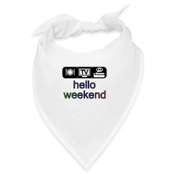 hello weekend - Bandana - Weiß - Vorne