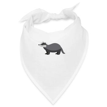 Dachs - Bandana - Weiß - Vorne