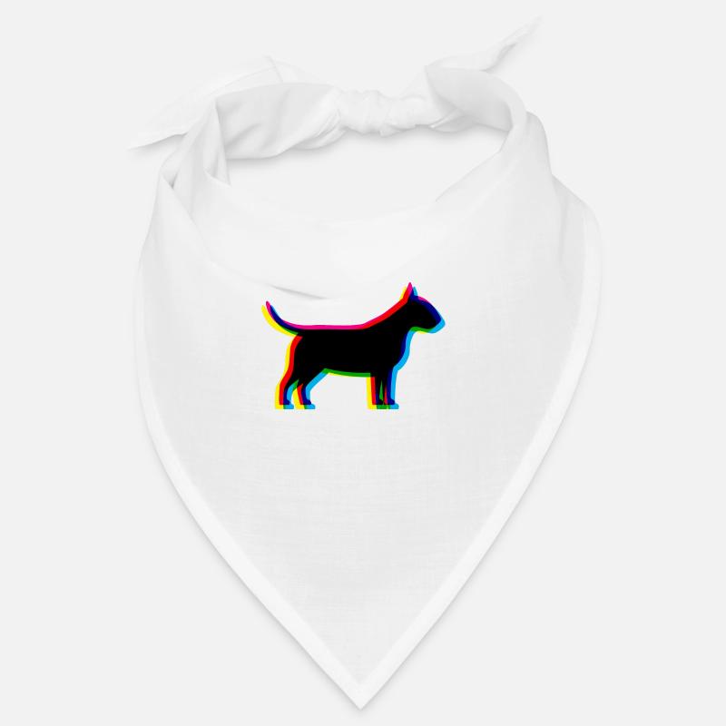 CMYK Bull Terrier - Bandana - Weiß