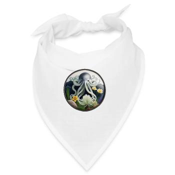Tintenfisch - Bandana - Weiß - Vorne