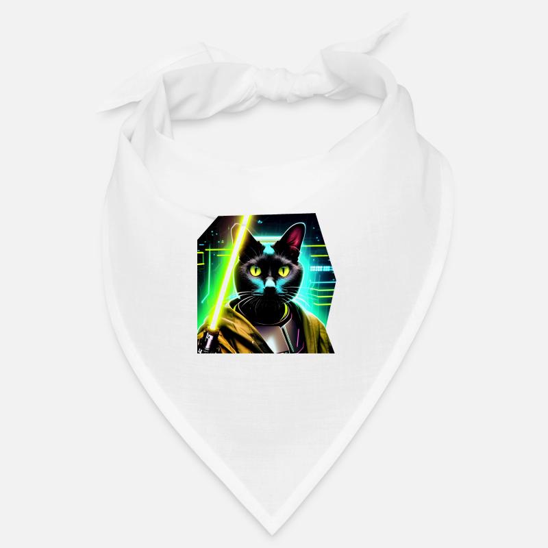 Katze mit Lichtschwert Bandana
