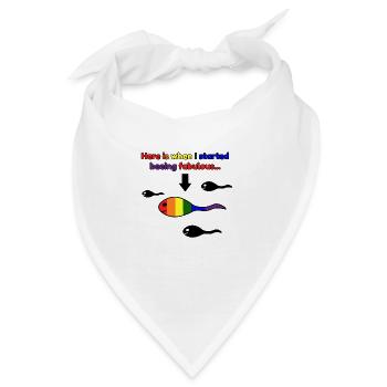 LGBT Kaulquappen Fabulous Regenbogen - Bandana - Weiß - Vorne