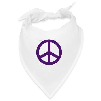 Peace Sign Hippie - Bandana - Weiß - Vorne