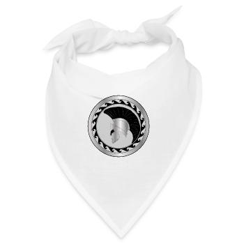 elmo greco e scudo, troiano, argento-nero - Bandana - Weiß - Vorne