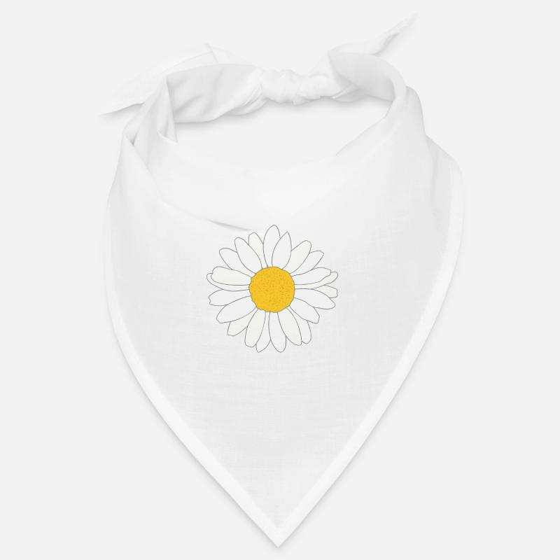 Coronavirus Blume Gänseblümchen - Bandana - Weiß