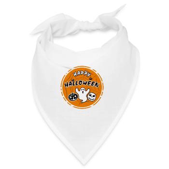 Lustiger Halloween Aufkleber für festliche Gestaltung - Bandana - Weiß - Vorne