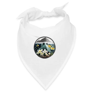 Tintenfisch - Bandana - Weiß - Vorne