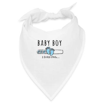 Schwangerschaft Baby Junge kündigt Junge Schwangerschaft an - Bandana - Weiß - Vorne