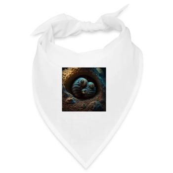 Süße kleine Larven - Bandana - Weiß - Vorne