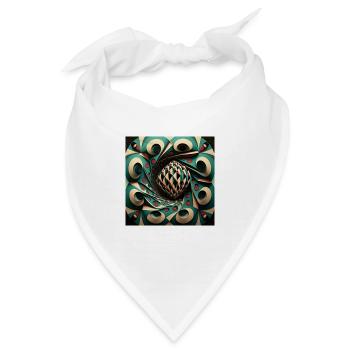 Geometrische Harmonie - Bandana - Weiß - Vorne
