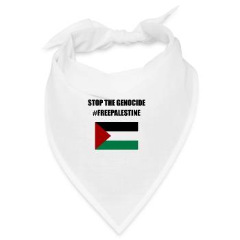 Freies Palästina - Bandana - Weiß - Vorne