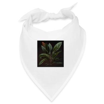 Florale Eleganz - Bandana - Weiß - Vorne