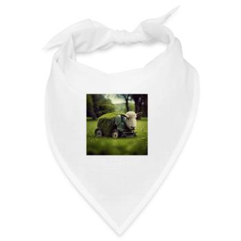Spielerisches Mähen - Bandana - Weiß - Vorne