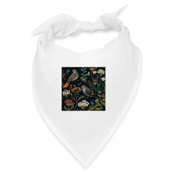 Blumenvoliere - Bandana - Weiß - Vorne